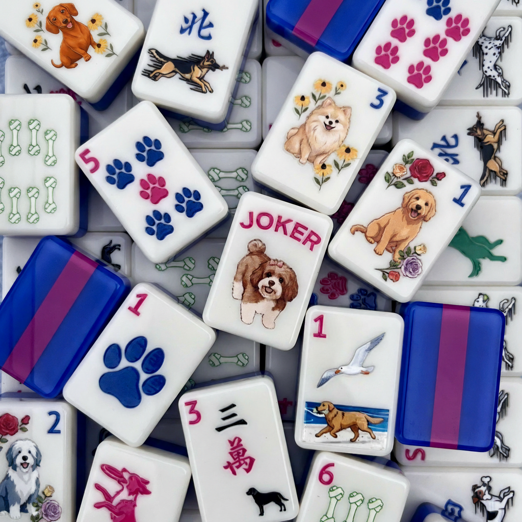 Dog Days of Summer American Mahjong Tile Set (Pre-Order)