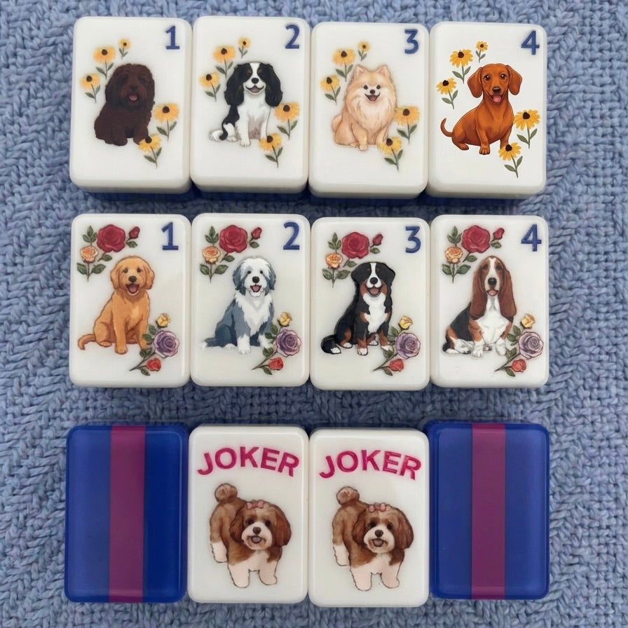 Dog Days of Summer American Mahjong Tile Set (Pre-Order)