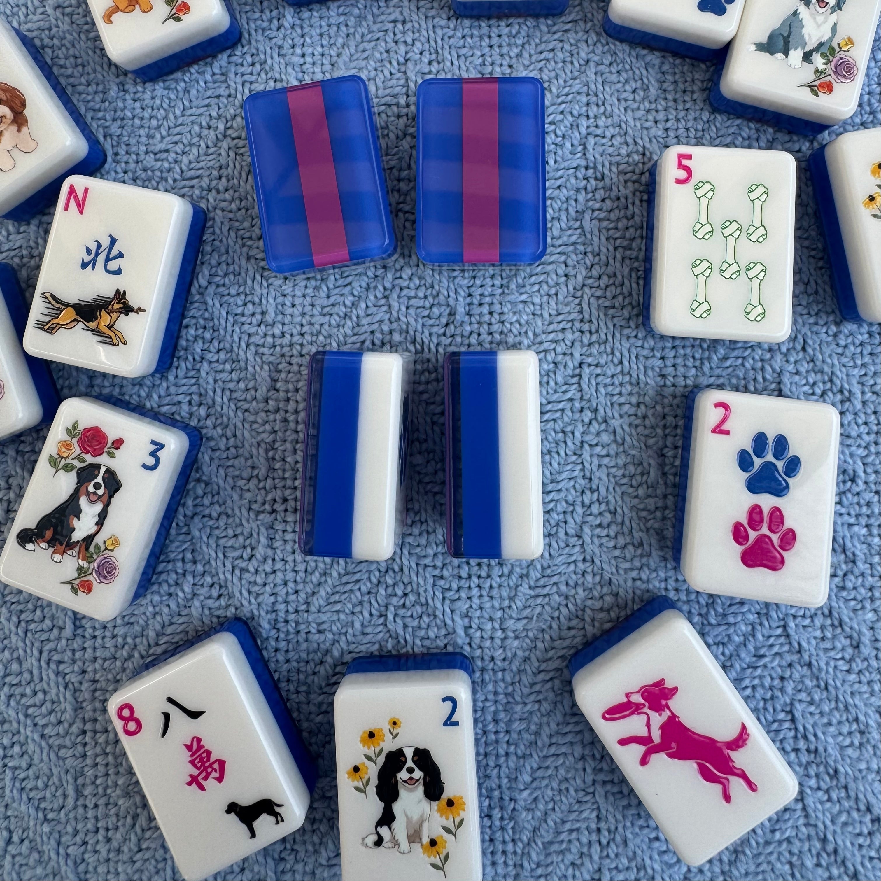 Dog Days of Summer American Mahjong Tile Set (Pre-Order)
